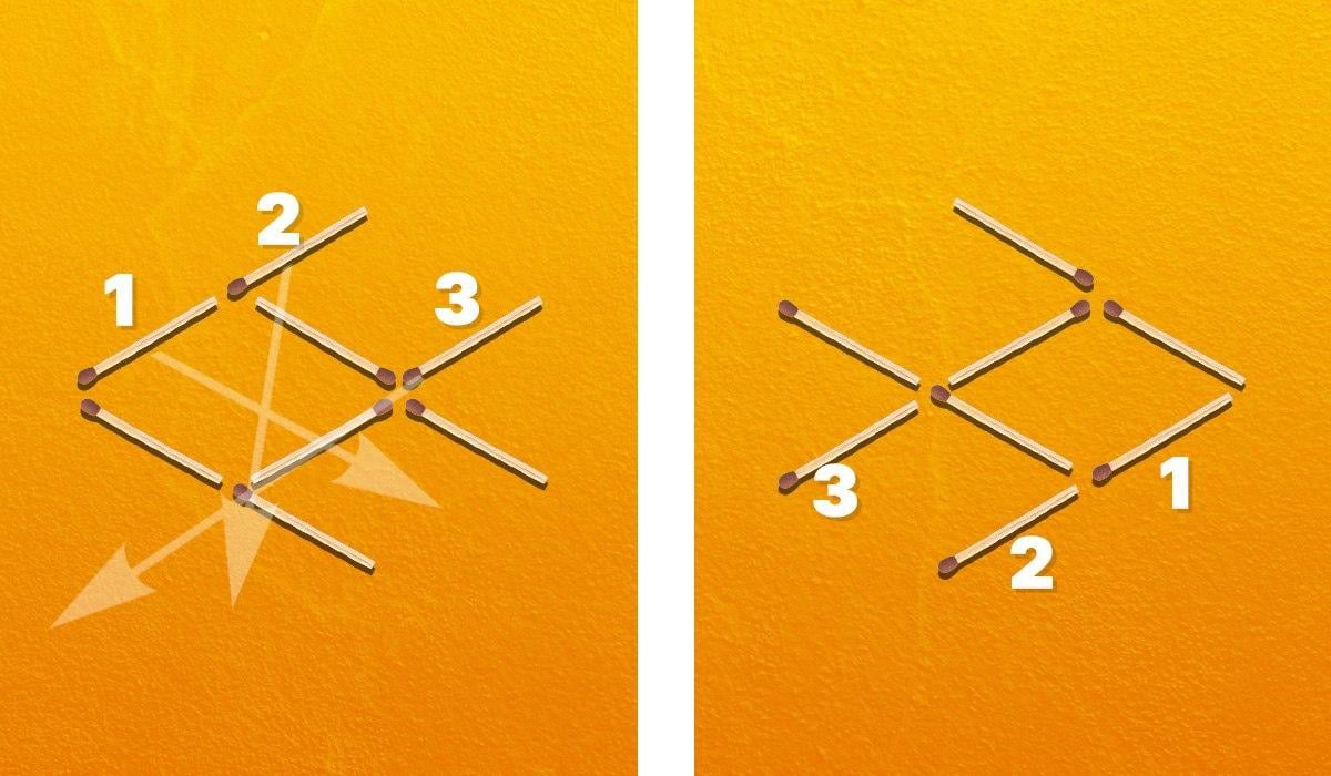 Tens de mover três fósforos para virar o peixe para a direita / Moje collage